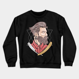 Barber Tshirt Cutting Crewneck Sweatshirt